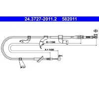 Ate Seilzug, Feststellbremse 24372720112 für Suzuki
