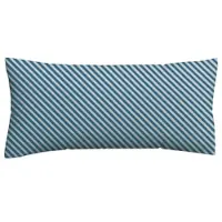 Schlafgut Kopfpolsterbezug Woven Satin Blau/Hellgrau ca. 40x80cm