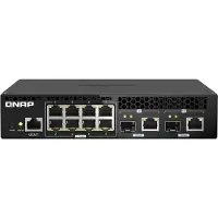 Qnap QSW-M2108R-2C, Managed, L2, 2.5G Ethernet (100/1000/2500), Vollduplex, Power over Ethernet (PoE), Rack-Einbau