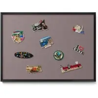 Tulup Magnettafel Magnetpinnwand Metall für Urlaubsmagnete Farbe Hellbraun 70x50 cm Wanddekoration Magnettafel bedruckt Schwarzer Rahmen