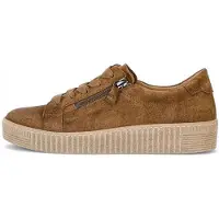 Gabor Damen Sneaker aus Glattleder in Braun, Größe 42, mit 35mm Absatzhöhe