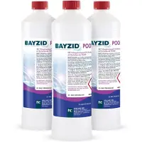 Höfer Chemie 3x1 L BAYZID Poolclear Trübungsbeseitigung für Pool-Filter mit Kartuschen & Filterballs