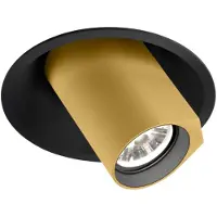Wever & Ducre LED-Einbaustrahler BLIEK ROUND CEILING REC 1.0 LED schwarz/Gold Drahtfeder 2700K 125361K3 5404037301881
