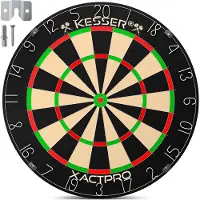 Kesser Dartscheibe Sisal Professional Dartboard, Steeldart, inkl. Montageset + Zubehör