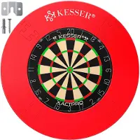 Kesser Dartscheibe Sisal Professional Dartboard, Steeldart, inkl. Montageset + Zubehör