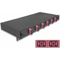 DeLOCK 19" LWL Spleißbox 6x SC DX OM4 1HE spleißfer. Kompl.