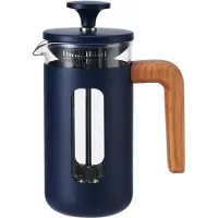 La Cafetière Pisa Kaffeebereiter French Press 3 Tassen Navy Holzgriff
