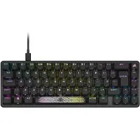 Corsair K65 PRO MINI, Kabelgebunden, USB, Optomechanischer Schlüsselschalter, QWERTZ, RGB-LED, Schwarz