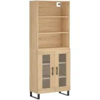 vidaXL Highboard Sonoma-Eiche 69,5x34x180 cm Holzwerkstoff