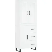 vidaXL Highboard Weiß 69,5x34x180 cm Holzwerkstoff
