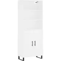 vidaXL Highboard Weiß 69,5x34x180 cm Holzwerkstoff