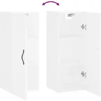 vidaXL Wandschrank Weiß 34,5x34x90 cm Holzwerkstoff
