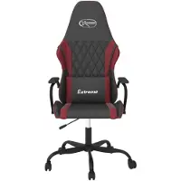 vidaXL Gaming-Stuhl mit Massagefunktion Schwarz und Weinrot Kunstleder