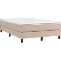 vidaXL Boxspringbett Matratze Cappuccino-Braun 120x190 cm Kunstleder