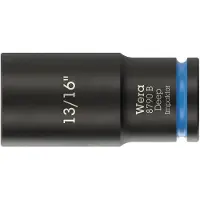 Wera 8790 B Impaktor Deep Steckschlüsseleinsatz mit 3/8 zoll-Antrieb, 13/16 zoll x 63 mm