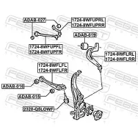 FEBEST 1724-8WFUPRL Querlenker Hinten Oben für AUDI A4 B9 Avant (8W5, 8WD)