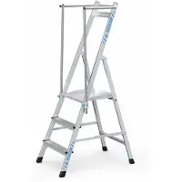 Zarges Plattformleiter ZAP Neo S mit klappbarem Handlauf 3 Stufen