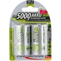Ansmann Akku D 5000mAh Mono NiMH 1,2V – 1000x wiederaufladbar (2 Stück)