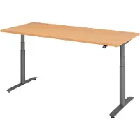 Bümö Schreibtisch elektrisch Bluetooth & App XDLR - Nachbildung: Buche, Gestell: Graphit, Größe: 180 x 80 cm