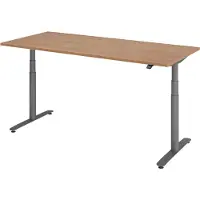 Bümö Schreibtisch elektrisch Bluetooth & App XDLR - Gestell: Graphit, Nachbildung: Nussbaum, Größe: 180 x 80 cm