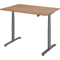Bümö Schreibtisch elektrisch Bluetooth & App XDLR - Größe: 120 x 80 cm, Gestell: Graphit, Nachbildung: Nussbaum