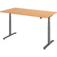 Bümö Schreibtisch elektrisch Bluetooth & App XDLR - Nachbildung: Buche, Größe: 160 x 80 cm, Gestell: Graphit