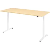 Bümö Schreibtisch elektrisch Bluetooth & App XDLR - Nachbildung Ahorn, Größe: 180 x 80 cm, Gestell: Weiß
