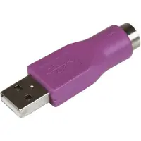 StarTech.com .com PS/2 Tastatur auf USB Adapter Buchse / Stecker - PS-2 / USB Konverter, USB A, PS/2, Violett