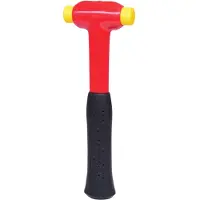 Ks Tools 117.1126, Rückschlagfreier Hammer, Poliamid, Schwarz, Rot, 30 cm, 560 g, 2,5 cm