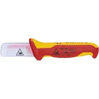 Knipex Kabelmesser Länge 180mm VDE-isoliert Klingenlänge 150mm SB - 98 54 SB