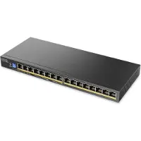 Zyxel GS1100 Series - Switch - unmanaged - 16 x 10/100/1000 (1 PoE+) - Desktop, wandmontierbar - PoE+ (135 W)