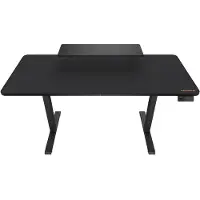 Cougar Gaming Schreibtisch E-Star 140, Gerade, Rechteckige Form, Gaming, Schwarz, Schwarz, Schwarz