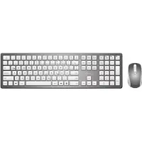 MediaRange MROS135, Volle Größe (100%), Kabellos, RF Wireless, QWERTZ, Silber, Weiß, Maus enthalten