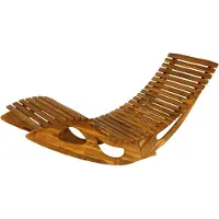 CHILLROI Ergonomische Schwungliege Sonnenliege Gartenliege Wippfunktion Akazie