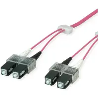 EasyLan LWL-LED-Patchkabel duplex 50/125µm OM4, SC/SC, violett, 5 m