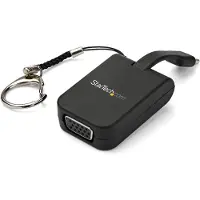 StarTech.com .com Tragbarer USB-C-auf-VGA-Adapter mit Quick-Connect-Schlüsselbund, USB Typ-C, VGA-Ausgang (D-Sub), 1920 x 1080 Pixel