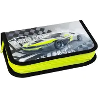 Eberhard Faber Race car, Hartschalenetui für Stifte, Polyester, Mehrfarbig, Abbildung, Reißverschluss, Uni