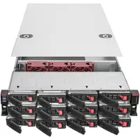 Silverstone RM22-312, HDD / SSD-Gehäuse, 2.5/3.5", SAS, SAS-2, SAS-3, SATA, Serial ATA II, Serial ATA III, 12 Gbit/s, Hot-Swap, Edelstahl