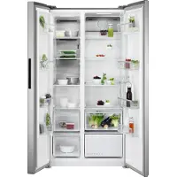 AEG RXB659E6NU, Freistehend, French door, Edelstahl, Berührung, An Tür, Glas