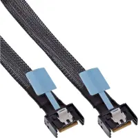 InLine 27662B, 0,75 m, MCIO x4 (38-pin), MCIO x4 (38-pin), Gerade, Gerade, Männlich/Männlich