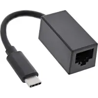 InLine USB 3.2 Netzwerkadapter Kabel, Gigabit Netzwerk, USB-C, Schwarz, 20 mm, 140 mm, 20 mm, 16 g, 1 Stück(e)