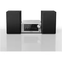 Panasonic SC-PM704EG-S, Heim-Audio-Mikrosystem, Schwarz, Silber, 80 W, 2-Wege, 10 cm, 6 cm