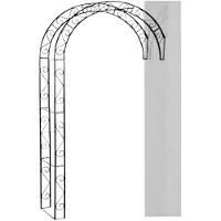 Siena Garden Rosenbogen 'Cambridge', Siena Garden aus Metall, B130 x T35cm x H245cm