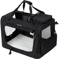 Songmics Hundebox faltbar Oxford Gewebe schwarz XXXL 102 x 69 x 69 cm Transportbox Auto Hundetransportbox Katzenbox PDC10H
