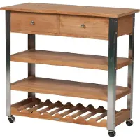 Diamond Garden Merlot Beistellwagen Edelstahl/Teak 96x45 cm