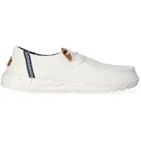 HeyDude Wendy Washed Canvas Dames Halbschuhe White Größe 41