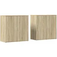 vidaXL Sideboards 2 Stk. Sonoma-Eiche 79x38x80 cm Holzwerkstoff