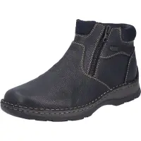 Rieker Herren Stiefeletten Leder Warmfutter Weite H – Bequeme Winterschuhe 05362, Größe:41 EU, Farbe:Schwarz