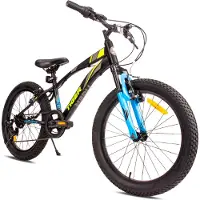 Sun baby Kinderfahrrad Jungenfahrrad 20 Zoll Fahrrad mit 6 gang Kettenschaltungen Shimano RevoShift Tiger Bike schwarz