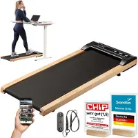 Skandika Walking Pad Nordik K6-H | Laufband für zuhause, 6 km/h, LED-Display, Fernbedienung, Kinomap | Fitnessgerät für Ausdauertraining, Büro, Home